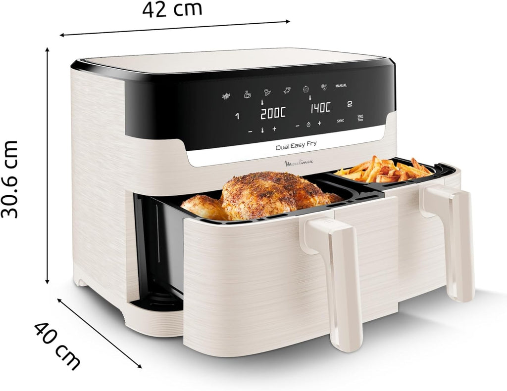 Moulinex Dual Easy Fry COLLECTION IVOIRE  (8L) – Double Panier