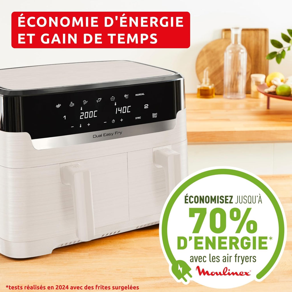 Moulinex Dual Easy Fry COLLECTION IVOIRE  (8L) – Double Panier