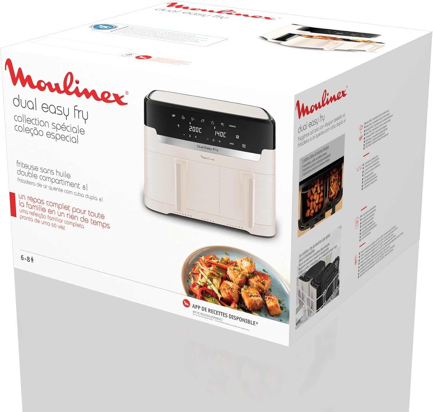Moulinex Dual Easy Fry COLLECTION IVOIRE  (8L) – Double Panier