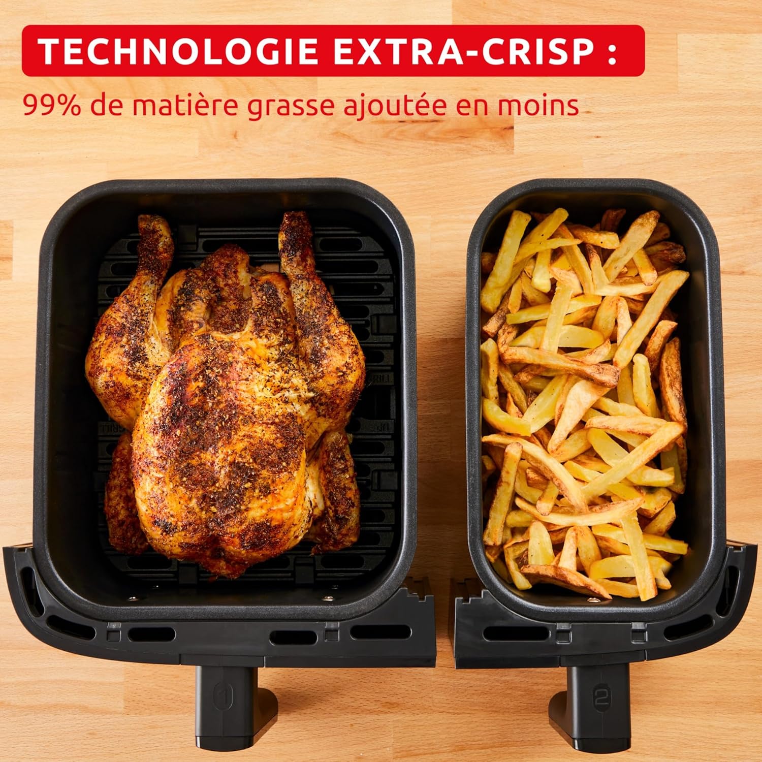 Moulinex Dual Easy Fry COLLECTION IVOIRE  (8L) – Double Panier